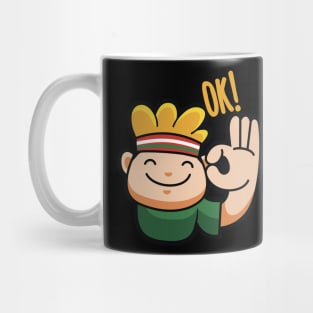 hand-drawn funny i'm OK Mug